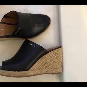 Coach leather Slip on Sandals